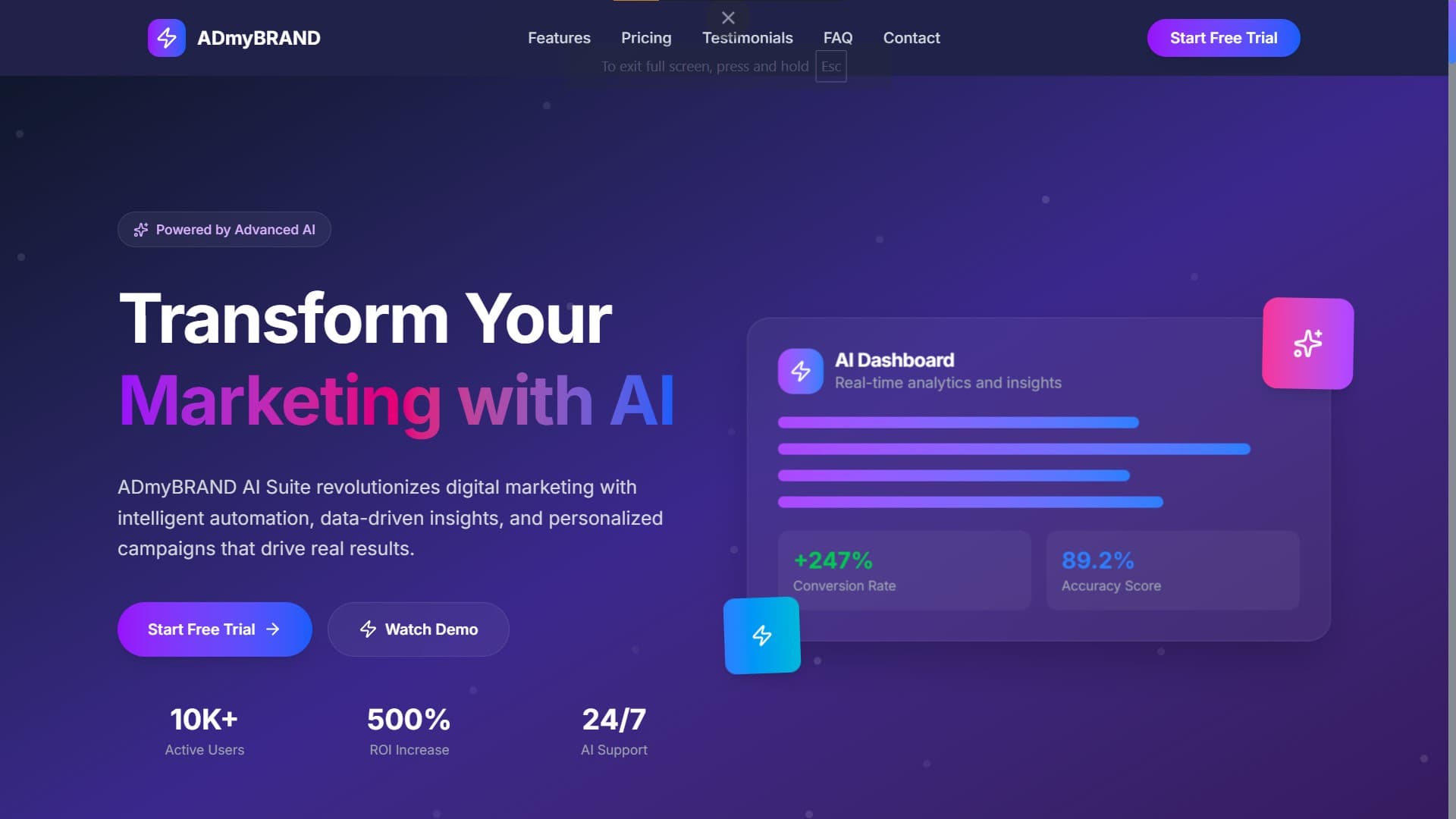 ADmyBRAND AI Suite screenshot