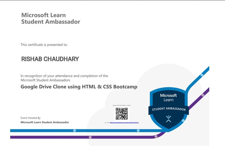 Google Drive Clone using HTML & CSS Certificate